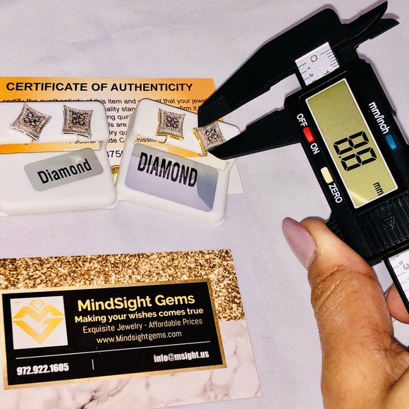 Real diamond earrings for men, stunning rare design, biggest sale of the year! - Picture 6 of 8